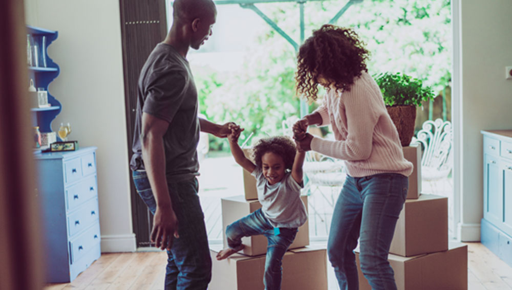 Family moving into new home